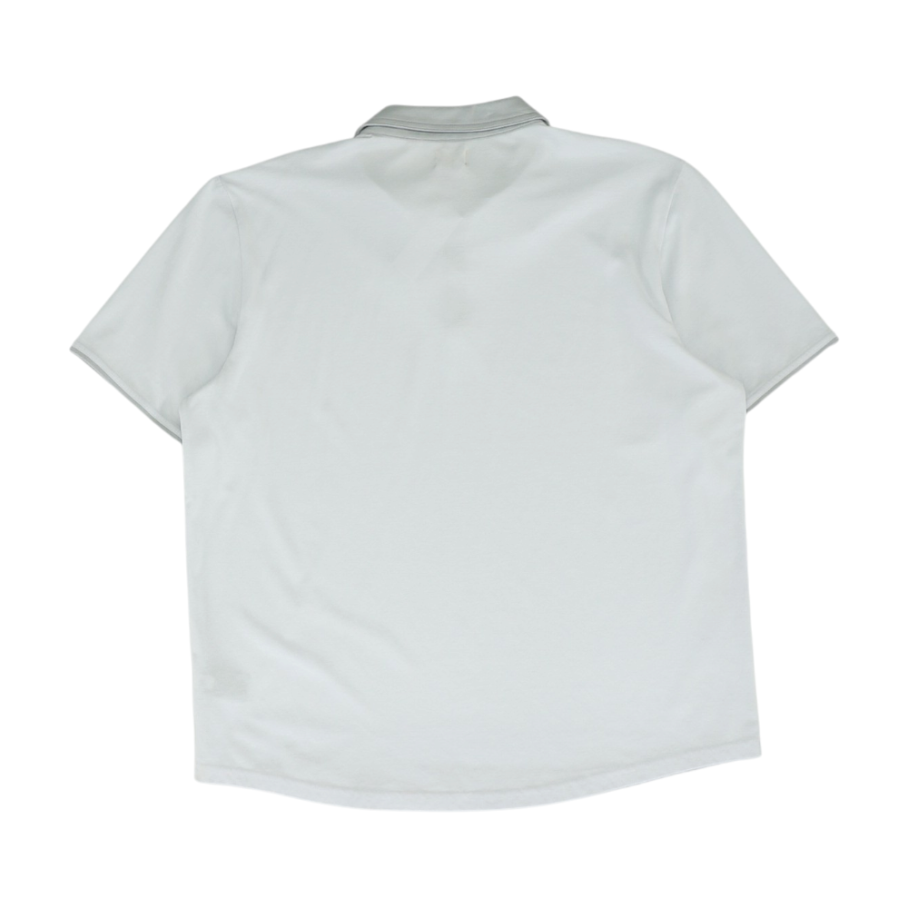 White Solid Short Sleeve Polo