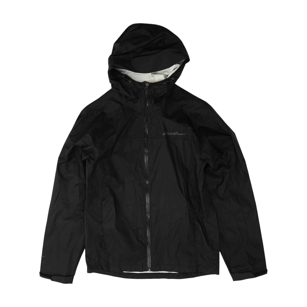 Black Solid Rain Jacket