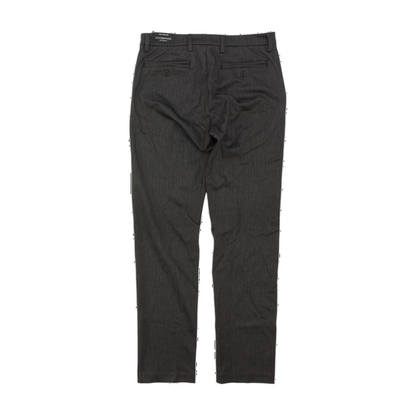 Gray Striped Regular Pants