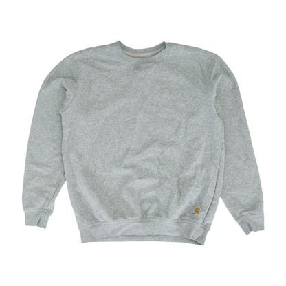Gray Solid Sweatshirt Pullover