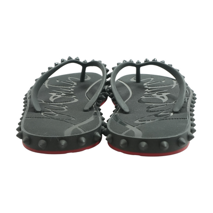 Black Super Loubi Flip Flop
