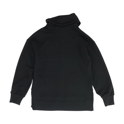 Black Solid Sweatshirt Pullover
