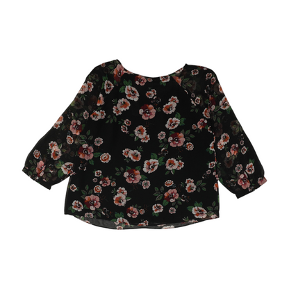 Black Floral Blouse