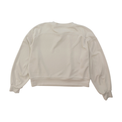 Beige Solid Sweatshirt Pullover