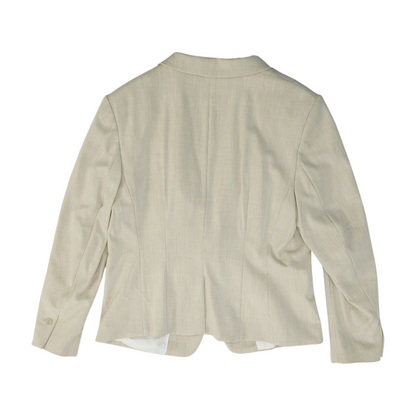 Beige Solid Blazer