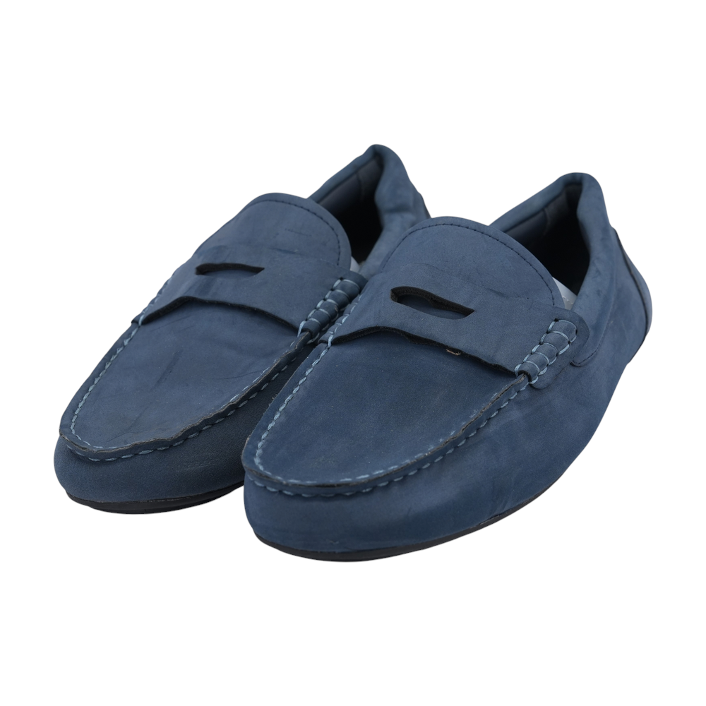 Blue Slip-On Dress Shoes