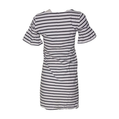 White Striped Mini Dress
