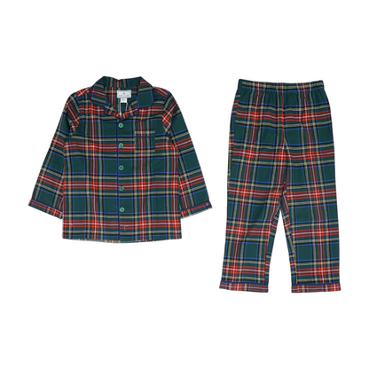 Green Plaid Pajama Set