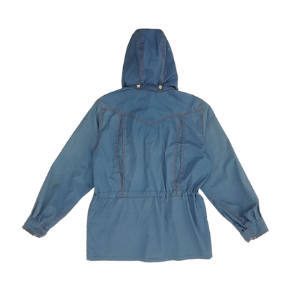 Blue Solid Rain Jacket