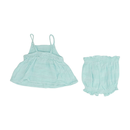 Blue Sleeveless Set
