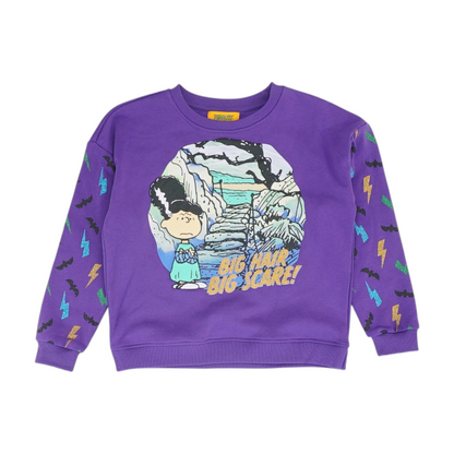 Purple Graphic Sweatshirt Pullover