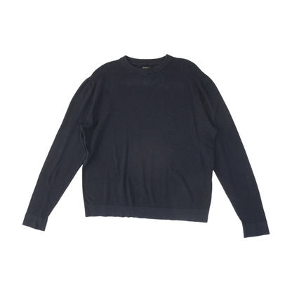Navy Solid Pullover Sweater