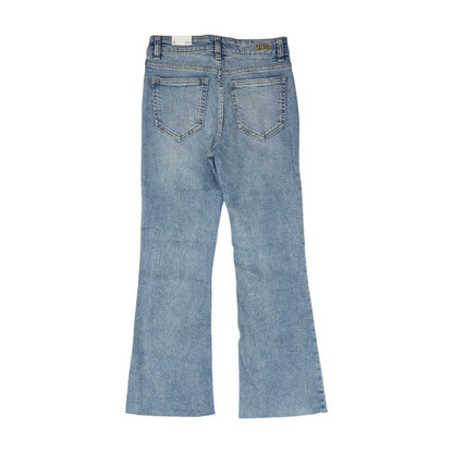 Blue Solid Flare Jeans