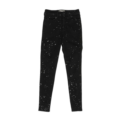 Black Polka Dot High Rise Skinny Leg Jeans
