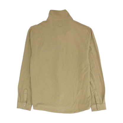 Khaki Solid Long Sleeve Button Down