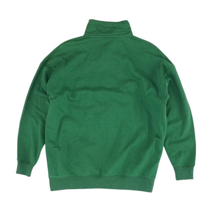 Green Solid 1/4 Zip Pullover