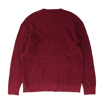 Burgundy Solid Pullover Sweater
