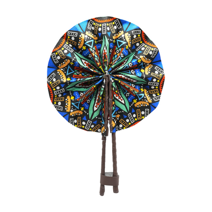 Handmade African Print Hand Fan