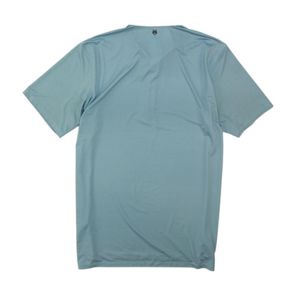 Blue Geometric Short Sleeve Polo
