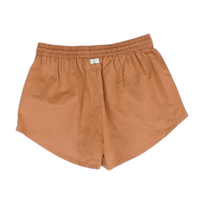 Brown Solid Active Shorts