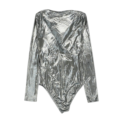 Silver Bodysuit Blouse