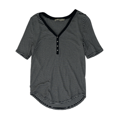 Navy Striped Blouse