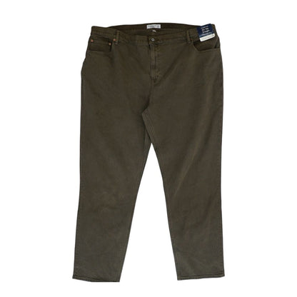 Brown Long Plus High Rise Straight Leg Jeans