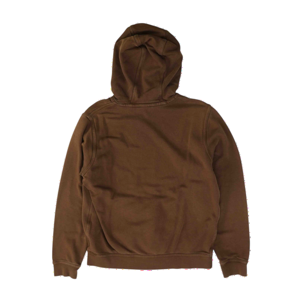Brown Solid Hoodie Pullover