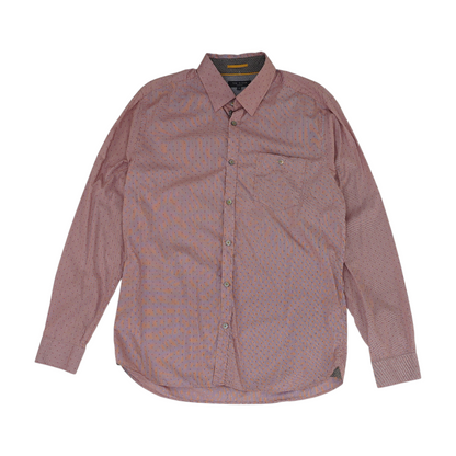 Red Polka Dot Long Sleeve Button Down
