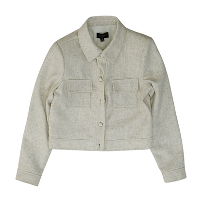 Beige Solid Blazer