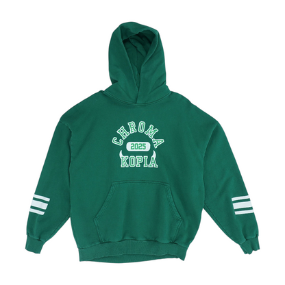 Green Solid Hoodie Pullover