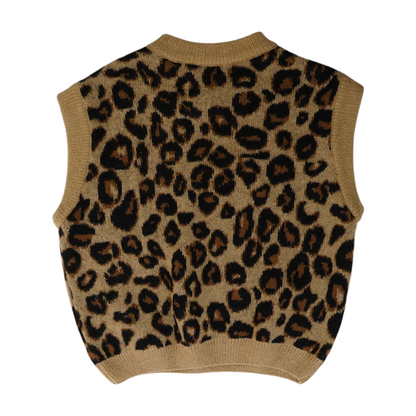 Tan Animal Print Pullover Sweater