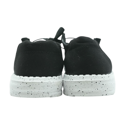 Black Lace-Up Flats