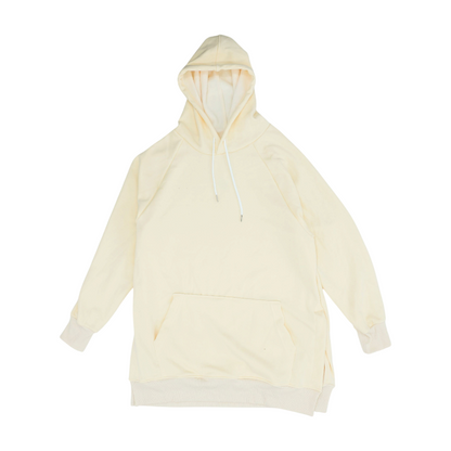 Yellow Solid Hoodie Pullover