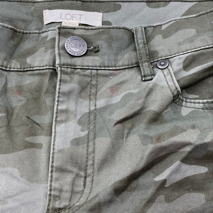 Green Five Pocket Tapered Camo Pants