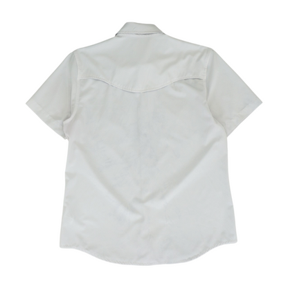 Gray Solid Short Sleeve Button Down