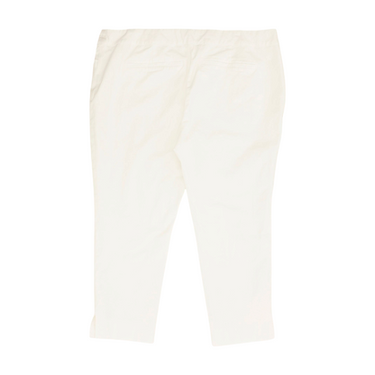White Solid Chino Capris