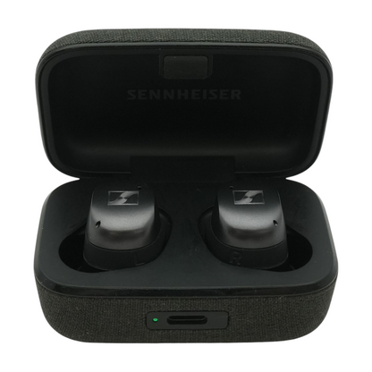 Gray Momentum True Wireless 4 Wireless Earbuds