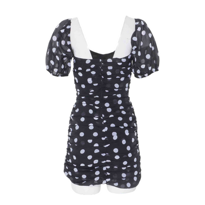 Black Polka Dot Mini Dress
