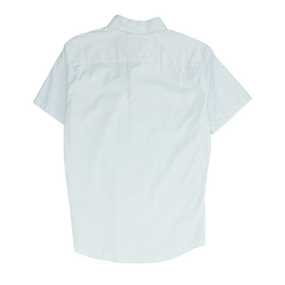 Blue Striped Short Sleeve Button Down