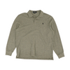 Gray Solid Long Sleeve Polo