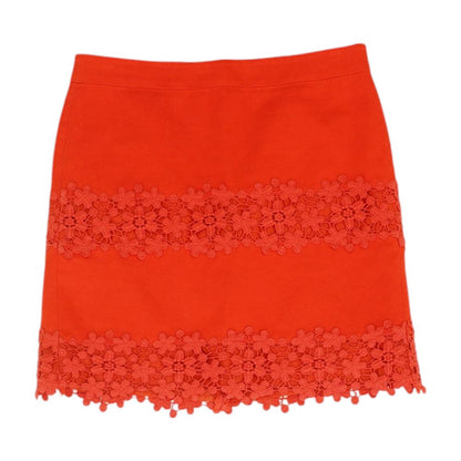Red Eyelet Mini Skirt