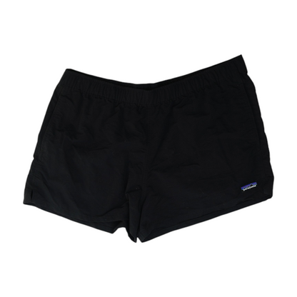 Black Solid Active Shorts