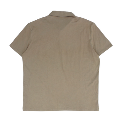 Tan Solid Short Sleeve Polo