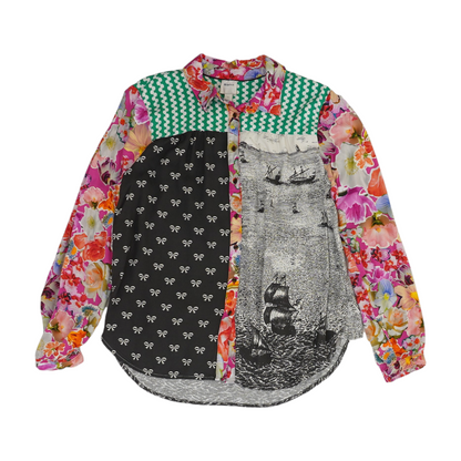 Multi Abstract Button Down