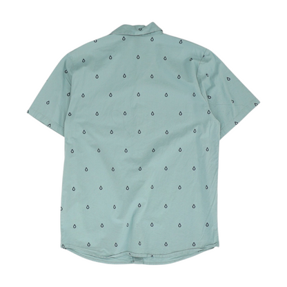 Blue Print Short Sleeve Button Down