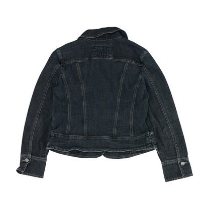 Blue Solid Denim Jacket