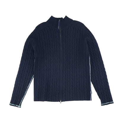 Navy Solid 1/4 Zip Sweater