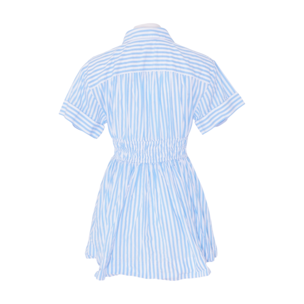 Blue Striped Mini Dress