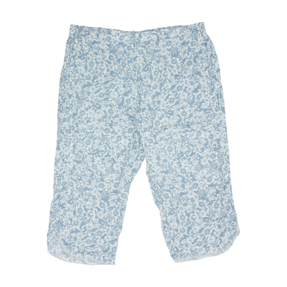 Blue Plus Floral Wide Leg Pants